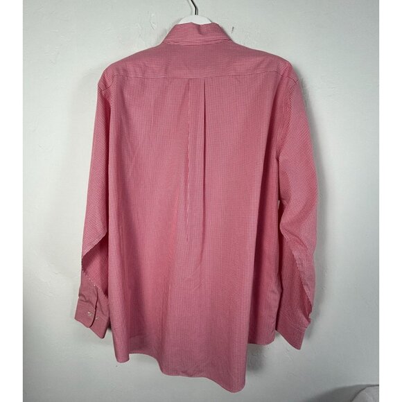 Brooks Brothers Madison Gingham Non-Iron Supima Cotton Button-Down Shirt Large - Picture 2 of 7